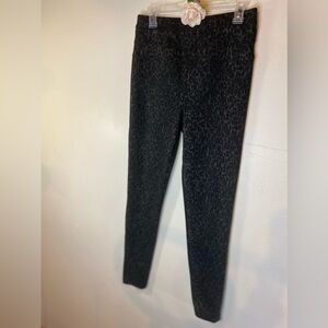 Jolt~Leggings~Soft High Waist~Leopard Print~Black & Gray~Quality Fabric~Size M
